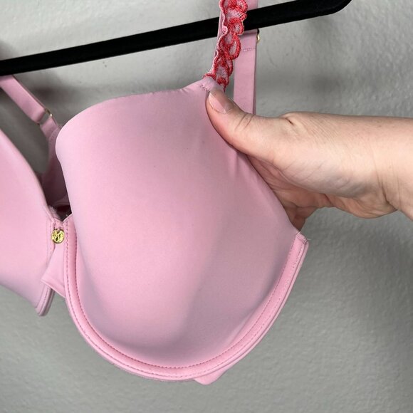 Natori Womans Pink Pure Luxe Contour Underwire Bra 32G style 732080 - Picture 2 of 9